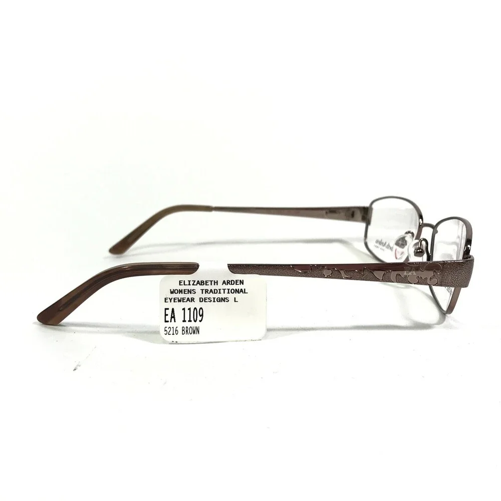 Elizabeth Arden EA 1109-1 Eyeglasses Frames Brown Rectangular Full Rim 52-16-130
